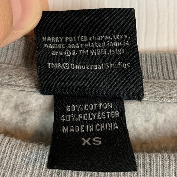 Gryffindor Harry Potter Grey Sweat-shirt Unisex Size Extra Small Crested Emblem - Picture 4 of 8